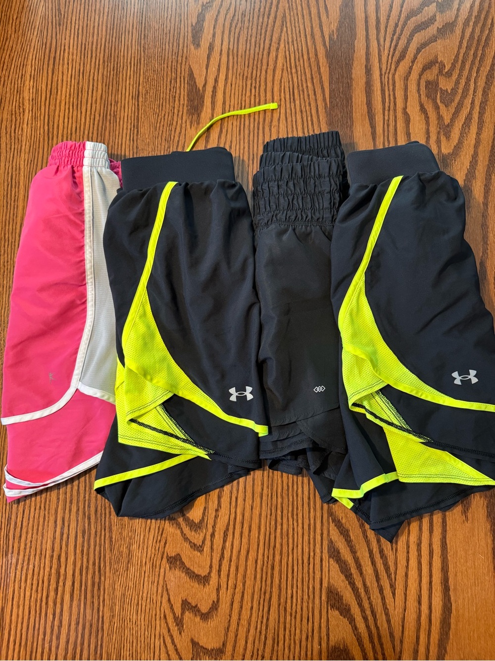 Under Armour Women’s Lot Athletic Shorts with Pink Pair and Black Pair as well
